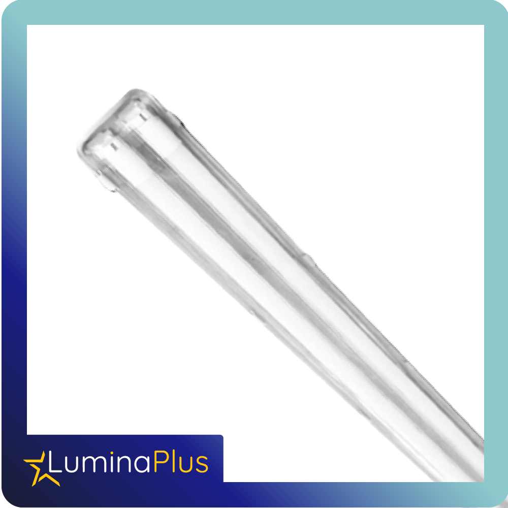 Lampara hermetica led 2x18w sin tubo luminaplus