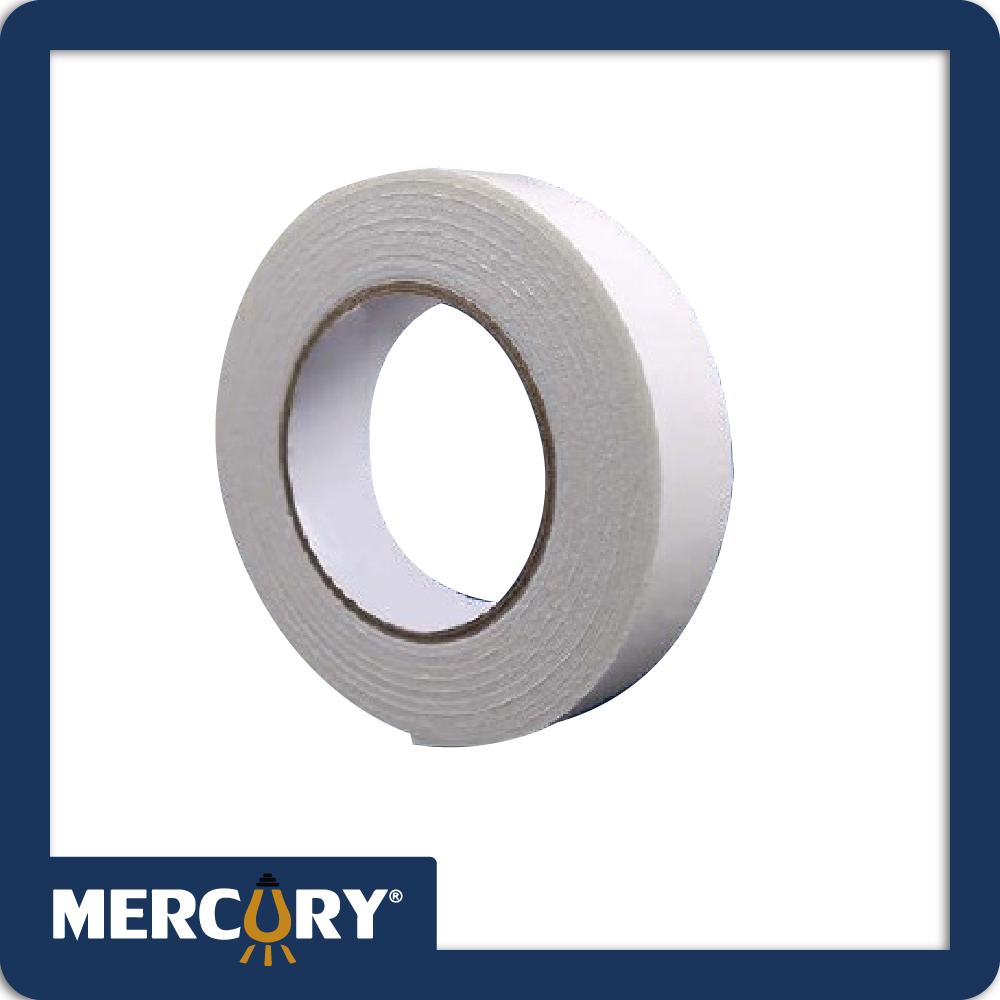 Cinta doble faz espuma 1/2" rollo*2m multiproposito