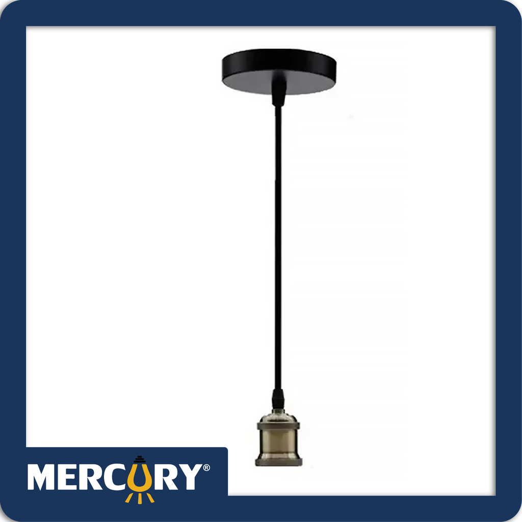 [ECA77] Portalampara vintage e27 colgante color petroleo