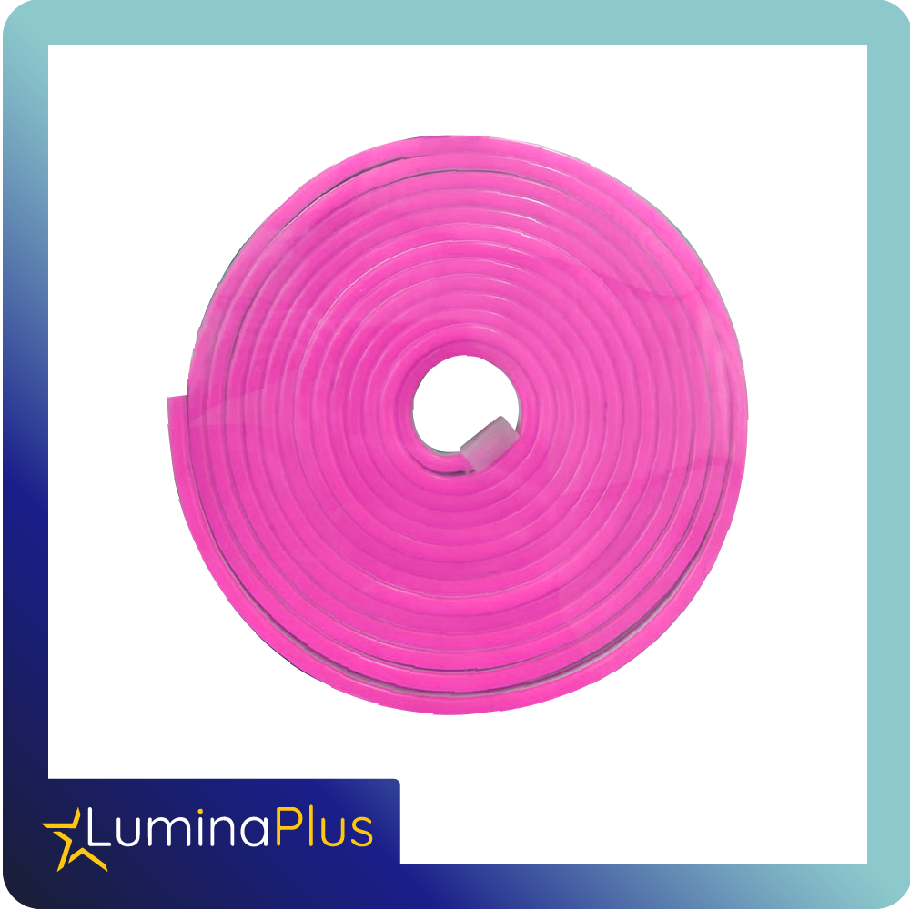 [ICL107L] cinta led neon flex luminaplus 12v rollo x5m rosada