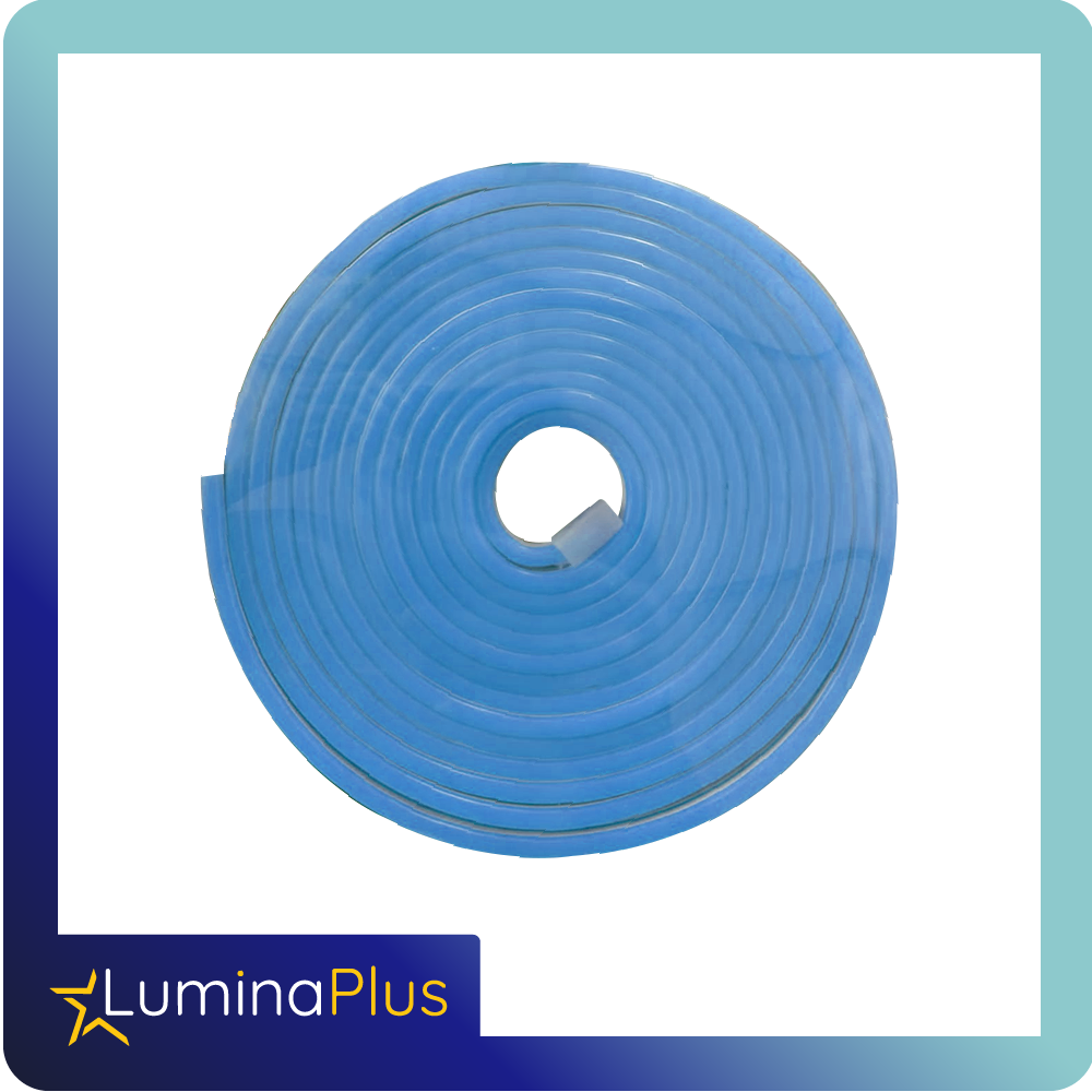 Cinta led neon flex luminaplus 12v rollo x5m azul