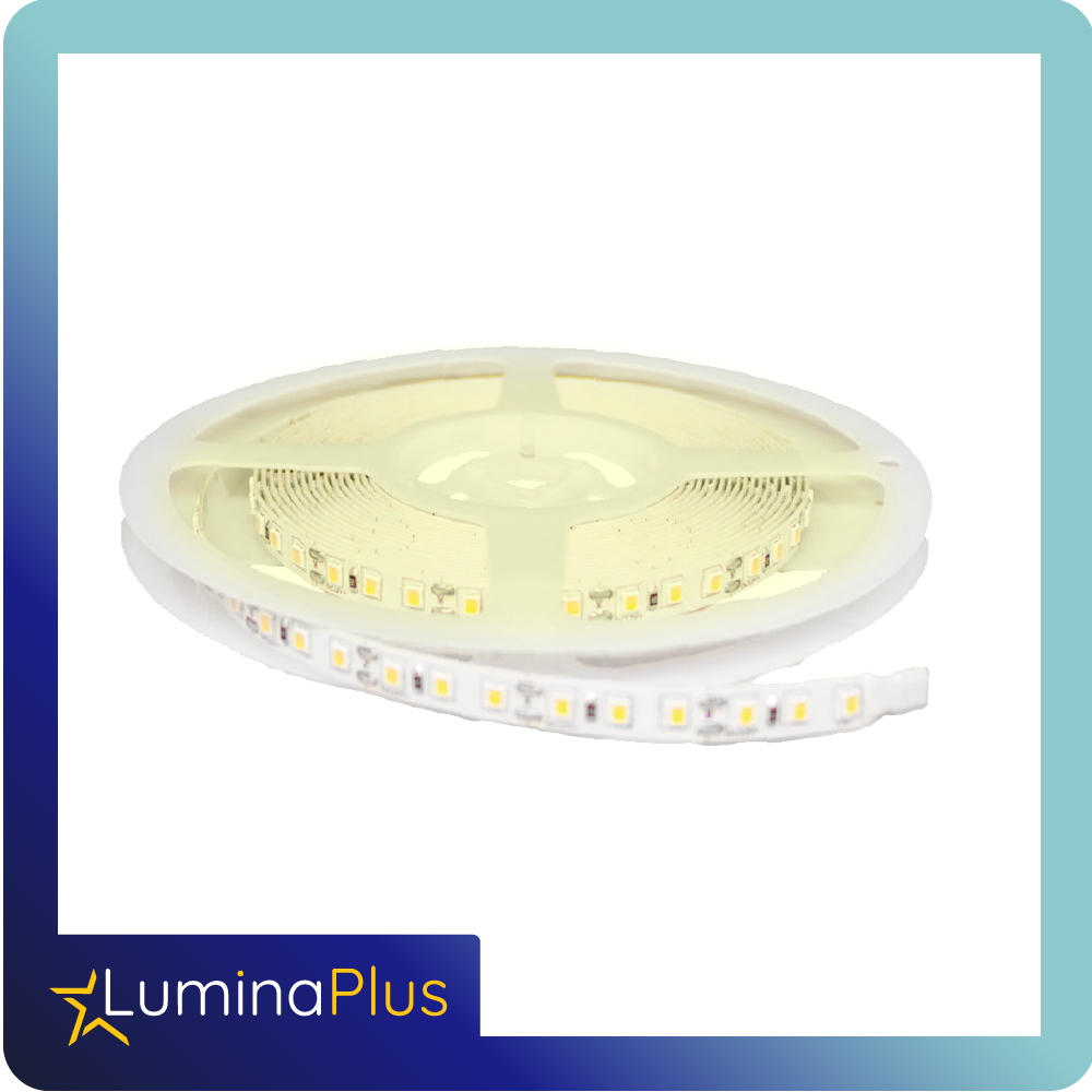 cinta led luminaplus 12v 5050 ip20 luz calida 3000k rollo*5m