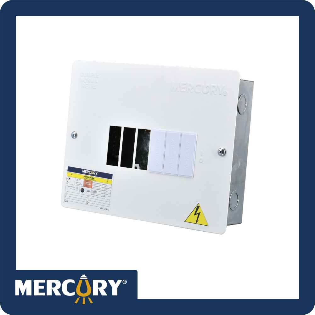 Tablero monofasico promax 6p tapa lisa metalica