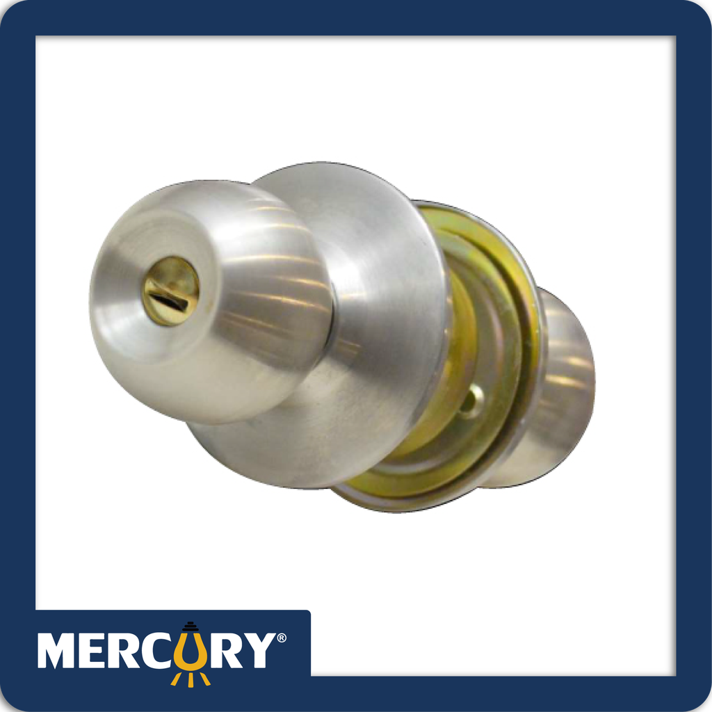 Chapa baño metalica cromada security cilindro en bronce