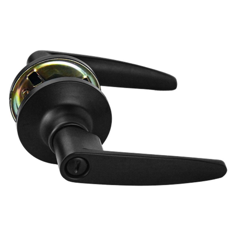 [THCHA113] Cerradura baño negro mate manija cilindro bronce