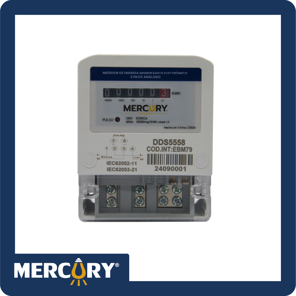 Medidor electronico interno 120v 2h monofasico 5-100a analogo