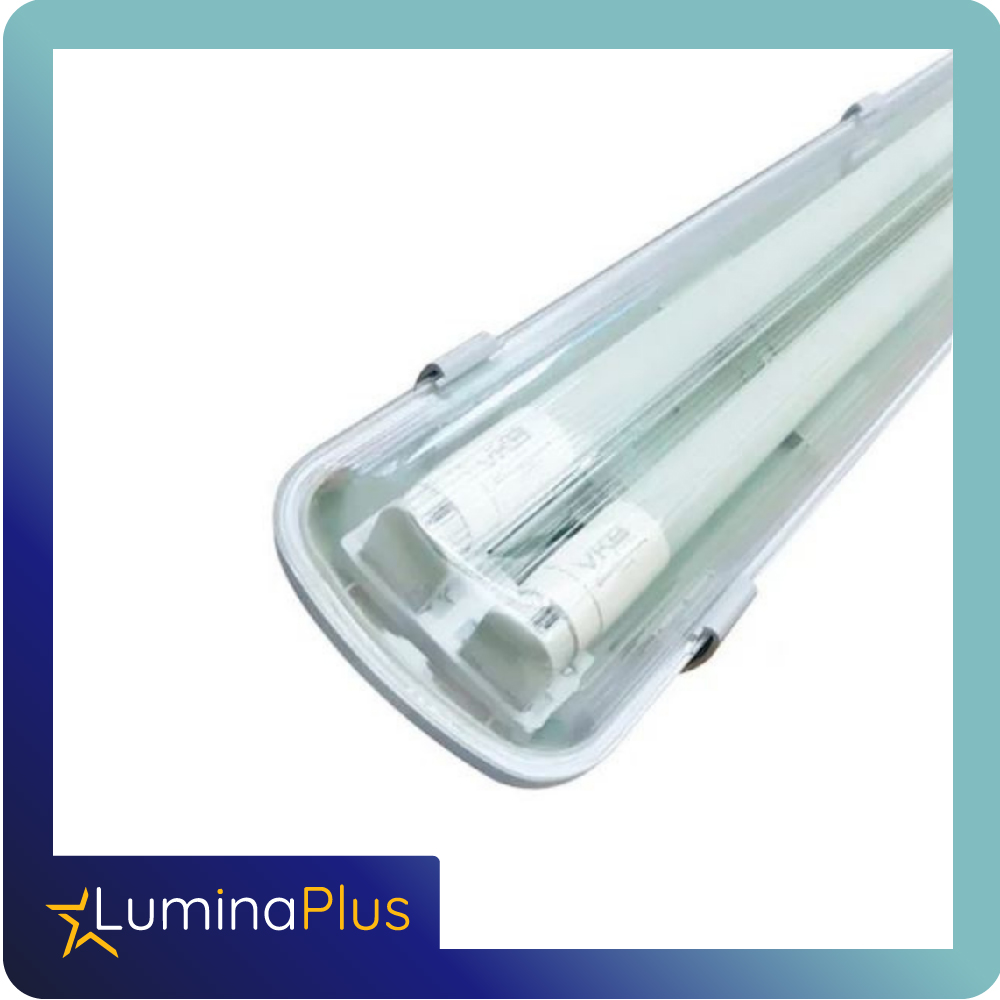 lampara hermetica led 2x18w con tubo