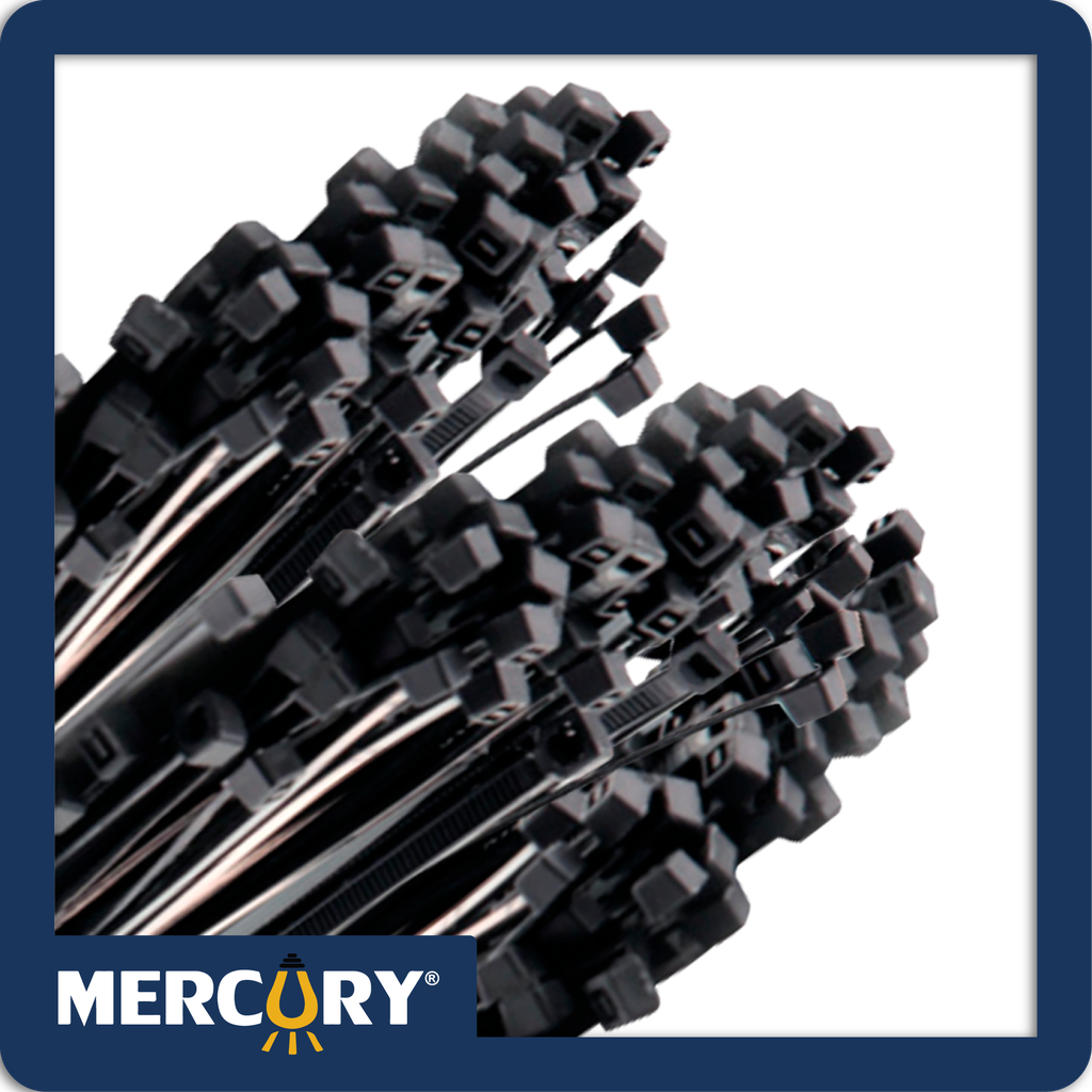 [EMP26] Amarre plastico en nylon 30cm x 4mm negro bolsa*100und