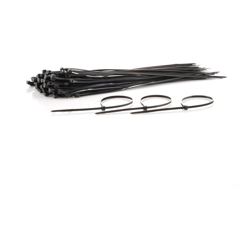 [EMP26] Amarre plastico en nylon 30cm x 4mm negro bolsa*100und