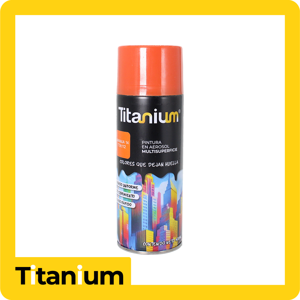 Aerosol titanium naranja 14 400ml