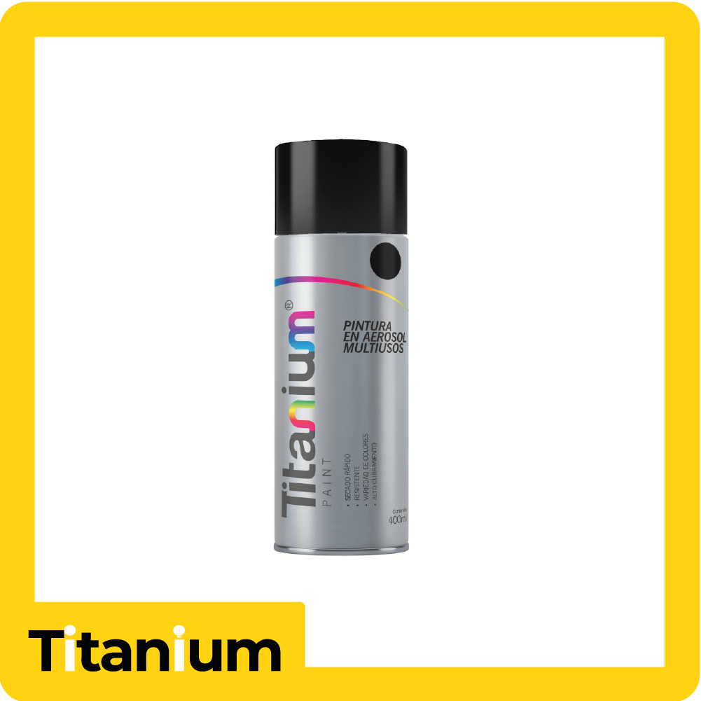 Aerosol titanium negro mate 4 400ml
