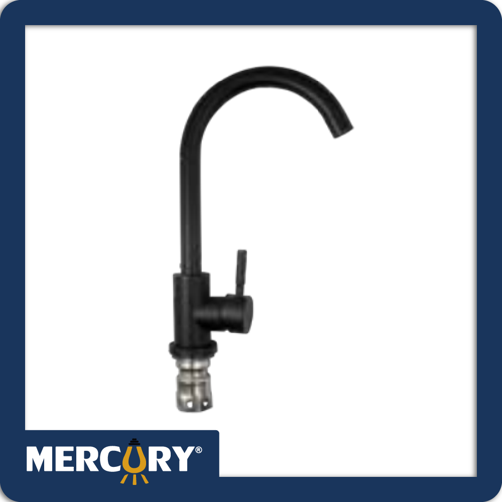 Llave lavaplatos monocontrol meson luxury negro mate palanca mod01