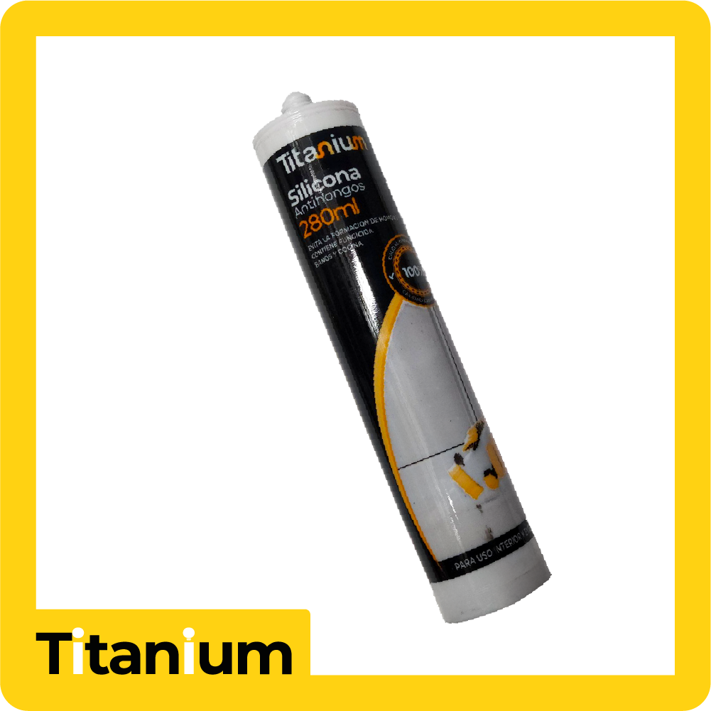 [TTA247] Silicona antihongos titanium tubo 280ml negra