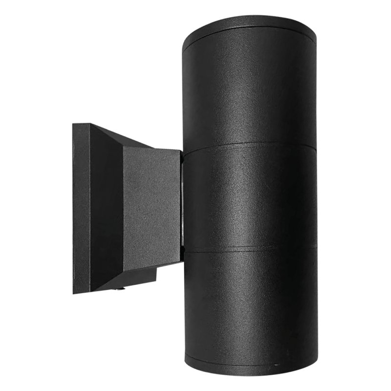 [IDL85] Aplique pared gu10 x2 cilindros negro ip65