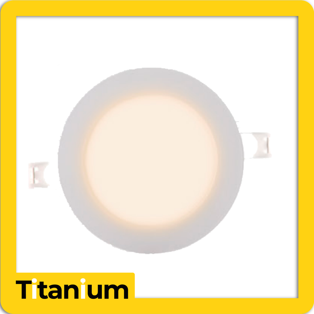 Panel led titanium 9w 5" calido/3000k redondo/incr