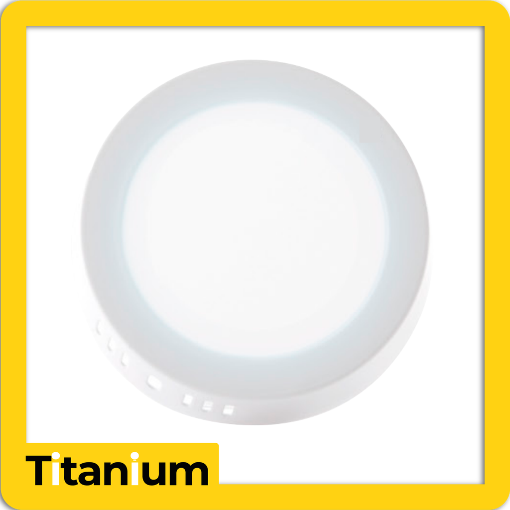 Panel led titanium sobreponer 6w 4" 6500k/red