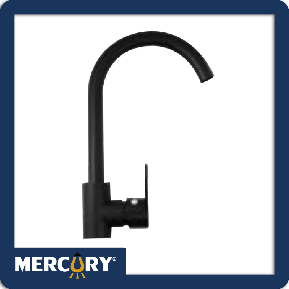 Llave lavaplatos monocontrol meson luxury negro mate palanca mod02