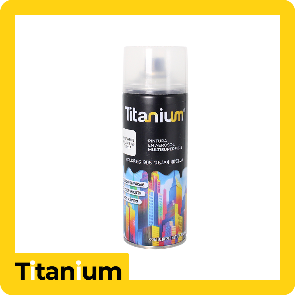 Aerosol titanium transparente brillante 190 400ml