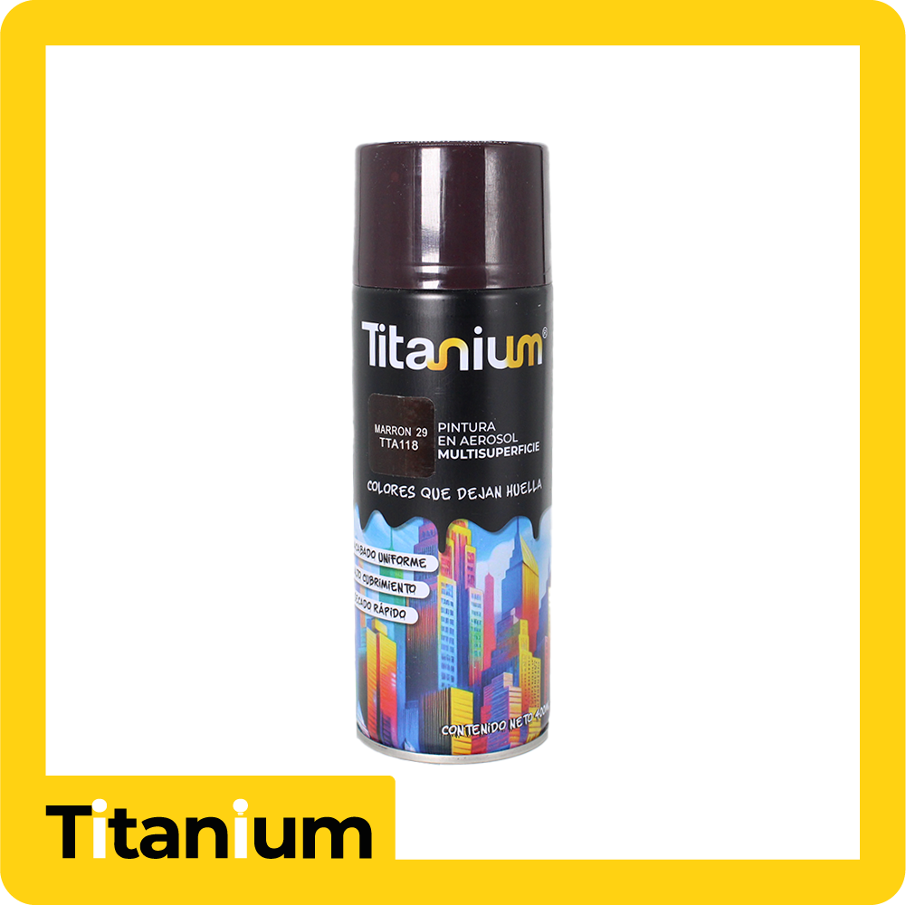 [TTA118] Aerosol titanium marron 29 400ml