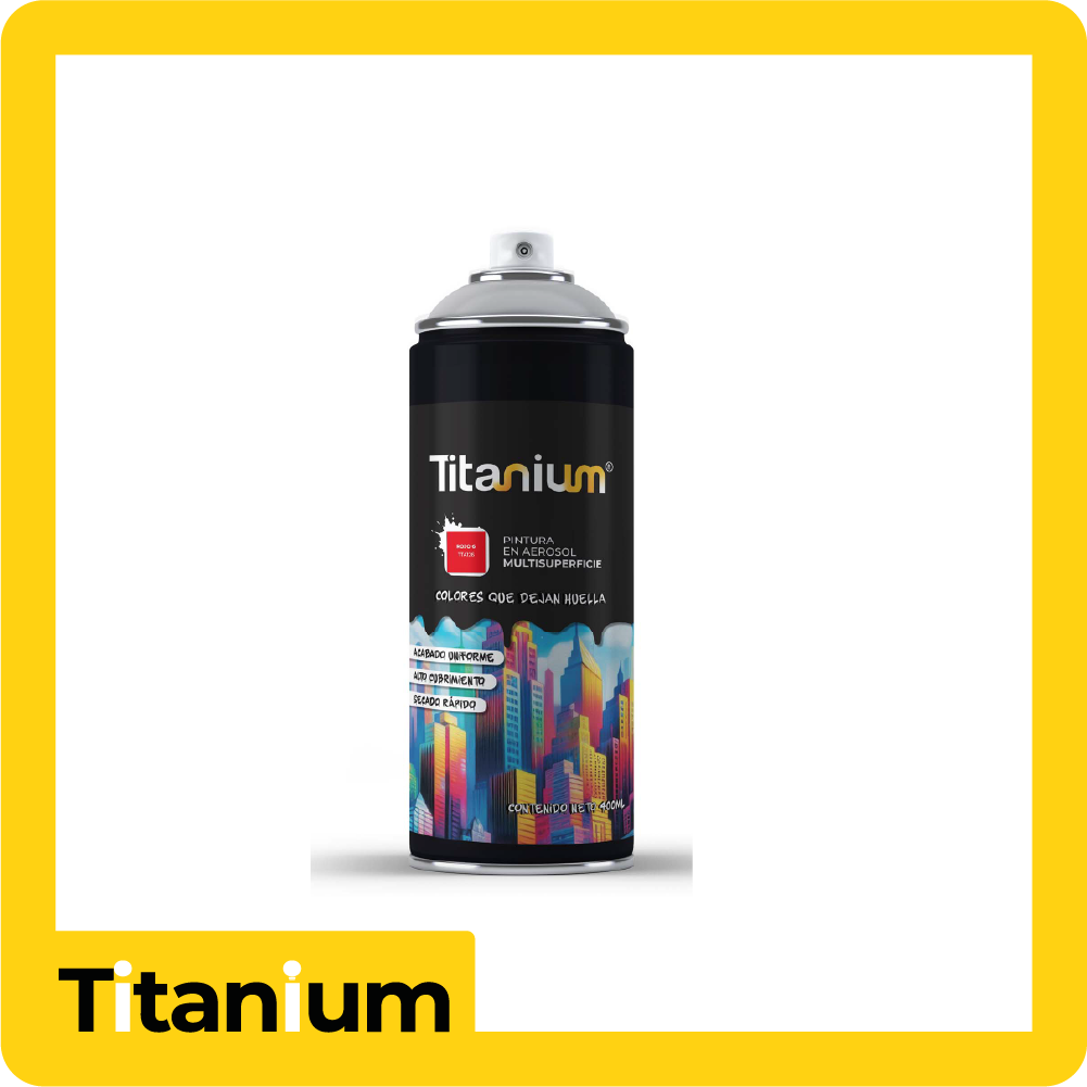 [TTA126] Aerosol titanium rojo 6 400ml
