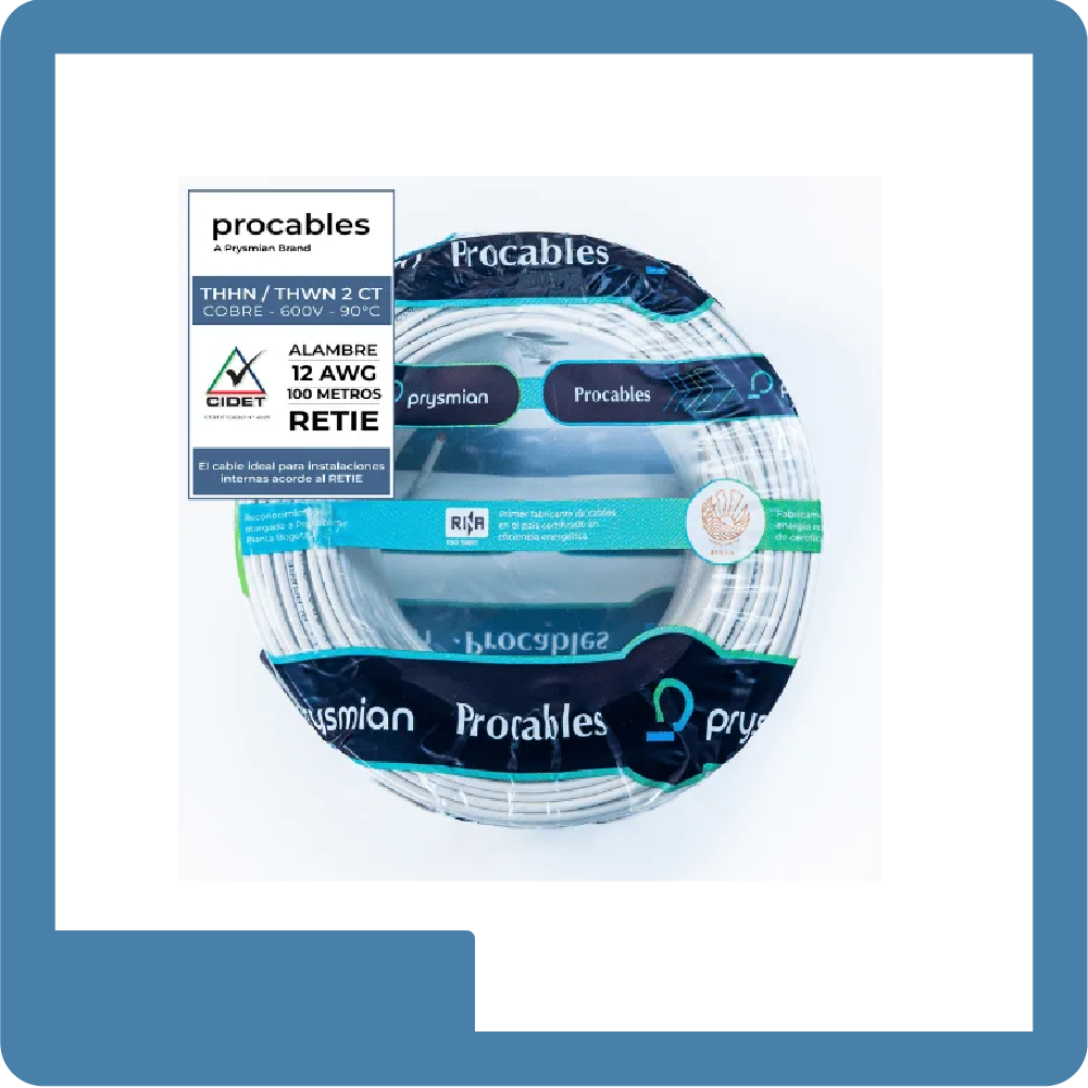 Cable thhn-2 tc 7h cu prc 12 bl