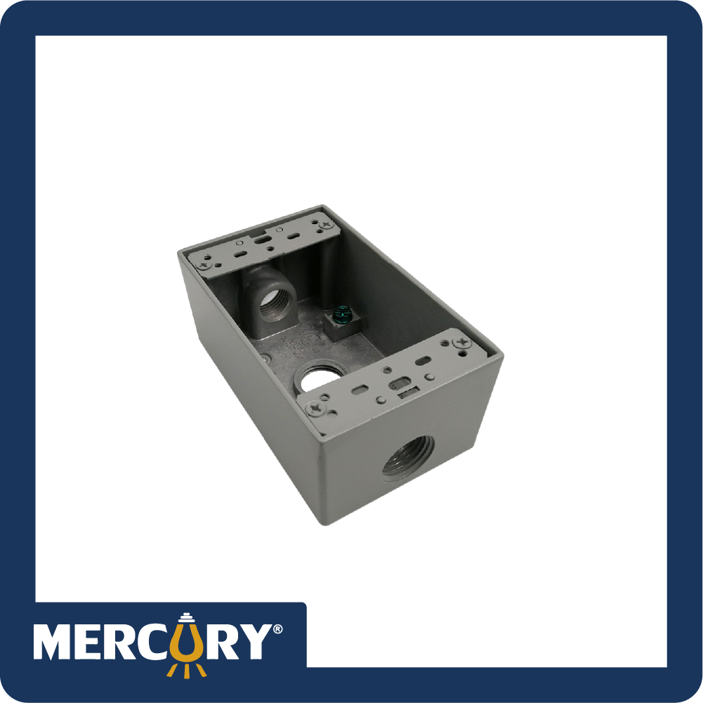 [EMT25] Caja 4x2 3 salidas retie 1/2" mercury promax