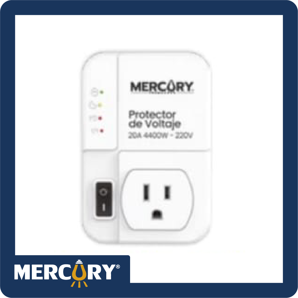 Protector de voltaje 20a 4400w 220v/ac mercury blister