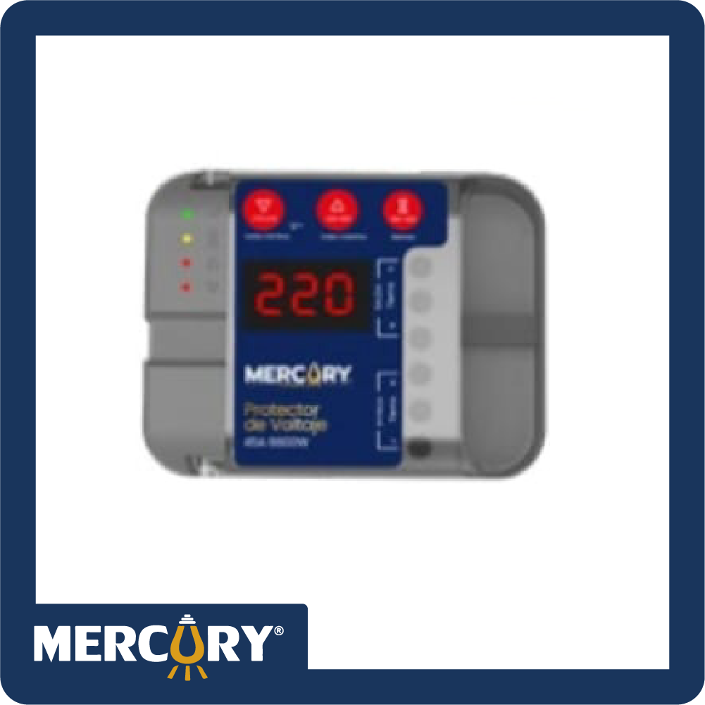 Protector de voltaje 45a 6600w 220v/ac mercury blister
