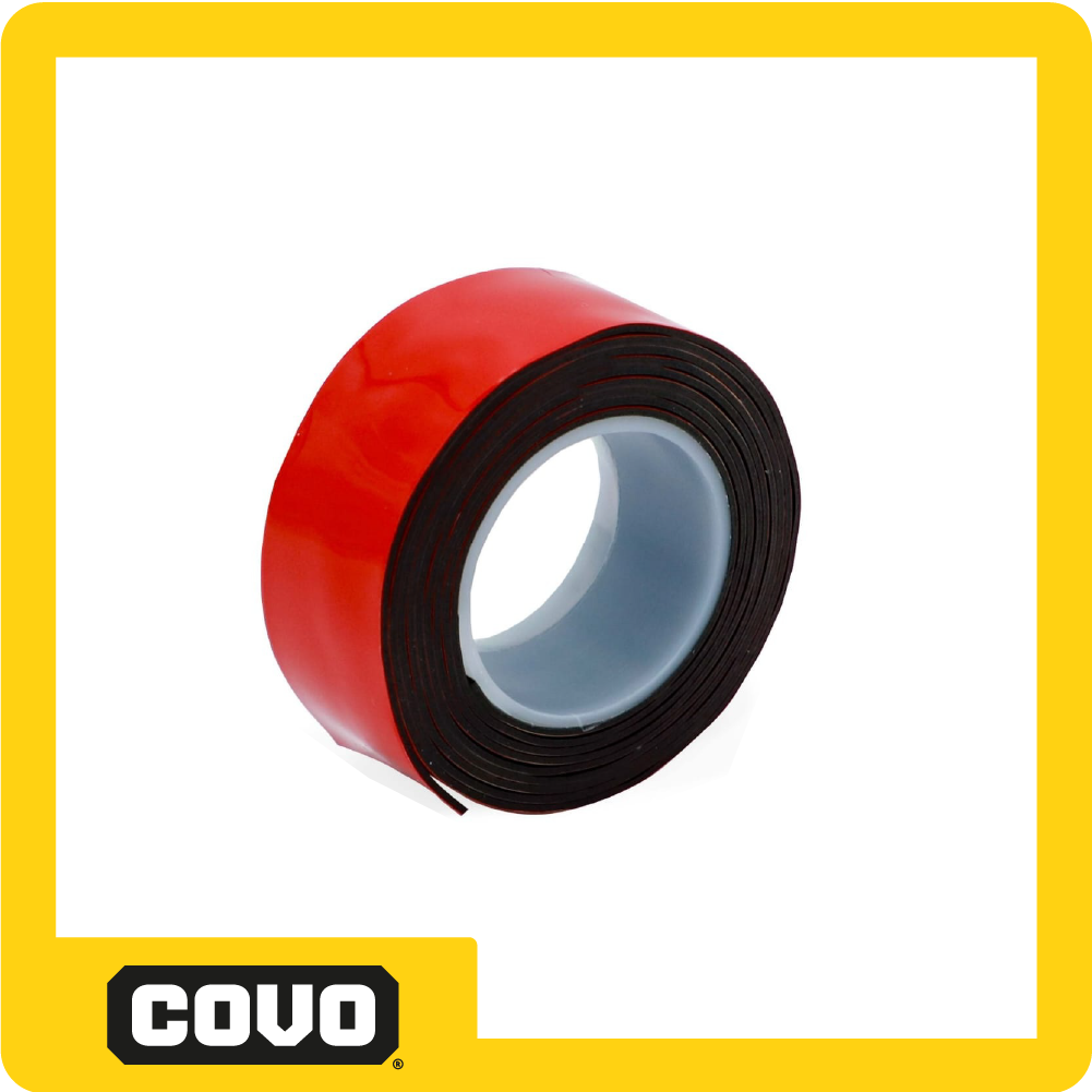 Cinta de montaje doble cara roja 30lb x 1.52mt
