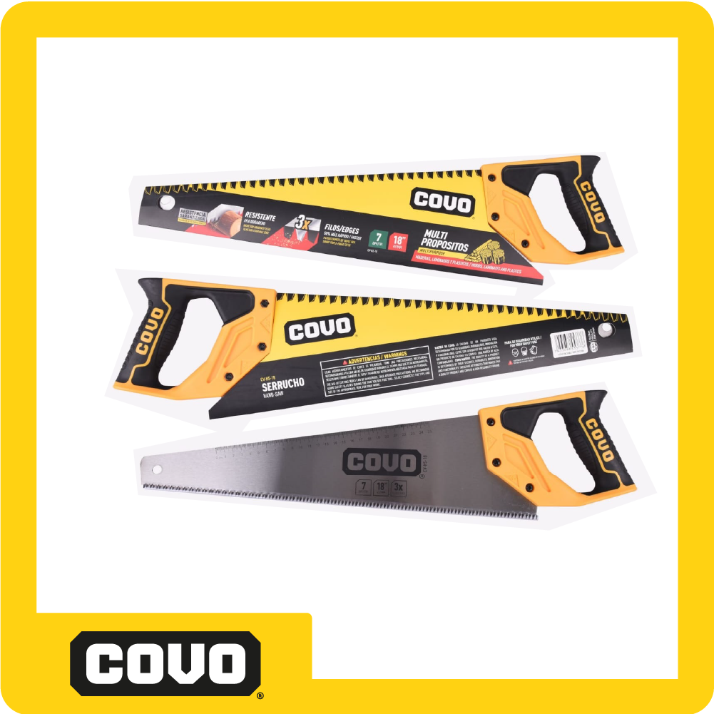 Serrucho mango plastico ergonomico 18"