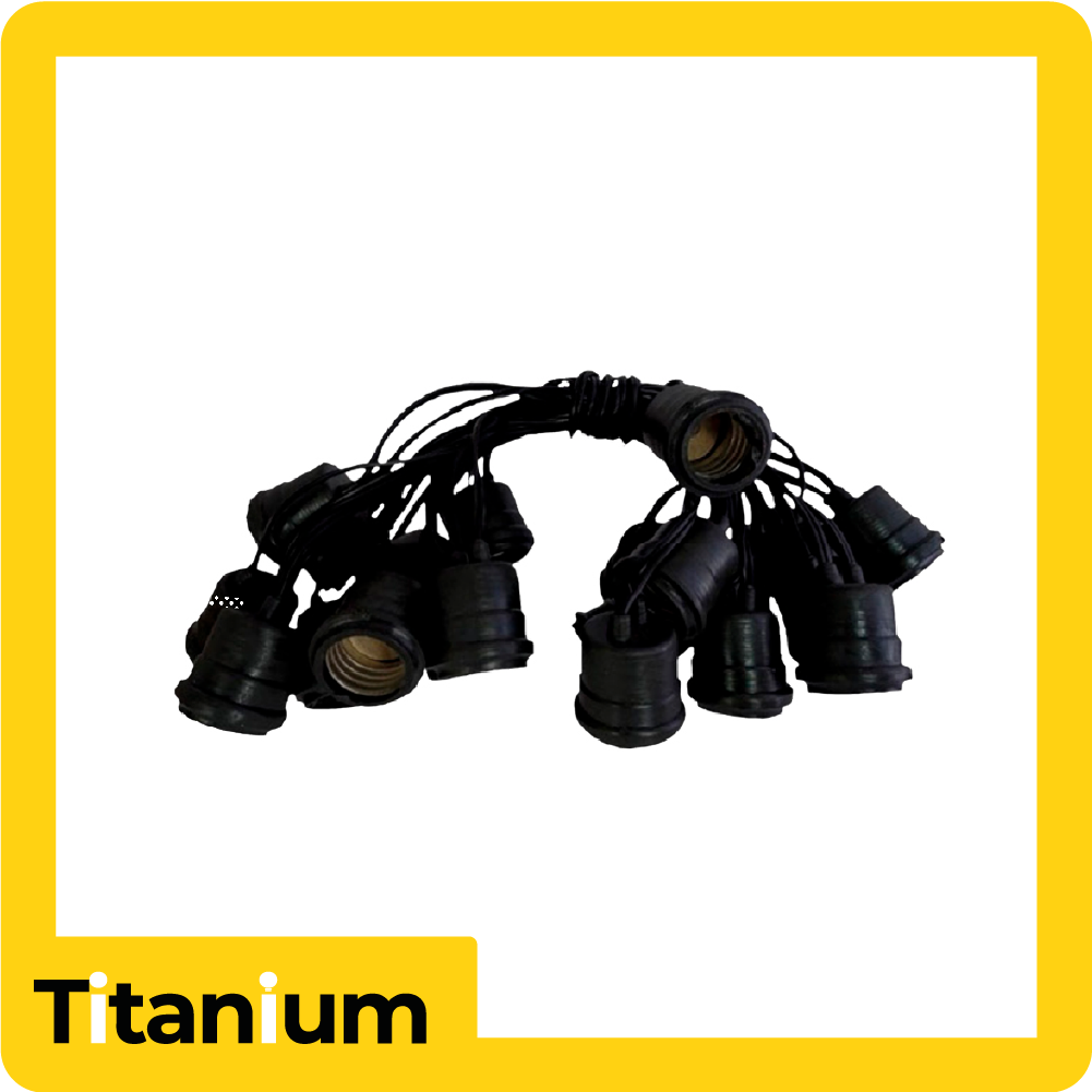 [TTA289] Ramal titanium set*20pcs/ portalampara e27 ip20 10m/1e27-35cm