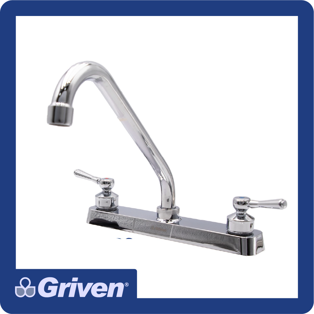 Griferia p/lavaplatos 8" palanca 1/4" giro ABS