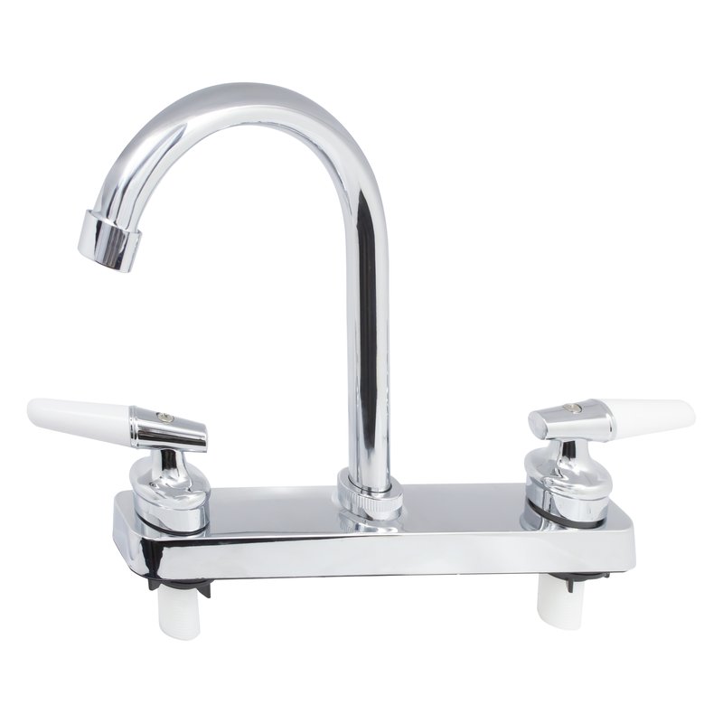 Mezclador lavaplatos 8 cuello fijo/abs manija/palanca