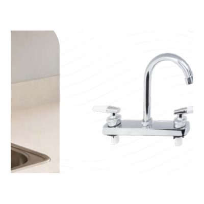 [VQALC001] Mezclador lavaplatos 8 cuello fijo/abs manija/palanca