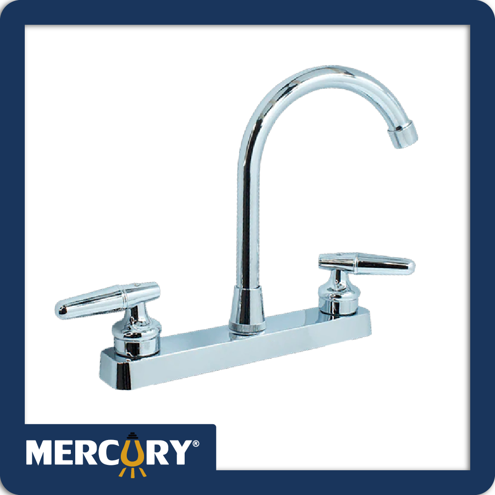 [VQALC001] Mezclador lavaplatos 8 cuello fijo/abs manija/palanca