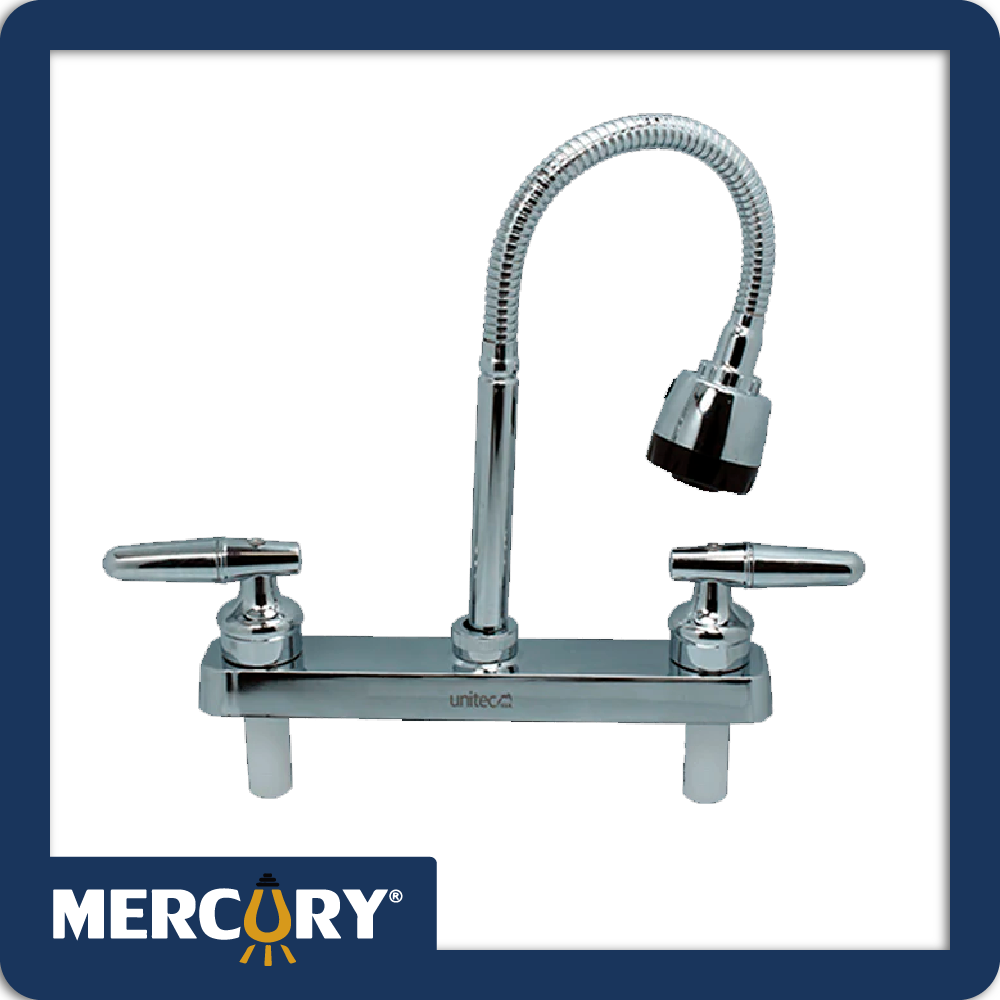 [VQALC003] Mezclador lavaplatos 8 cuello flexible/metalico manija/palanca