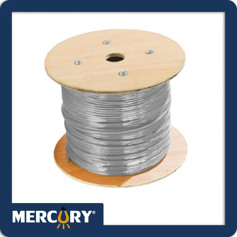 Cable utp cat 6 100 cobre mercury exterior/negro 305m/rollo
