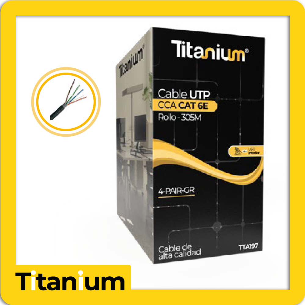 [TTA198] Cable utp titanium cca cat 6 exterior 305m