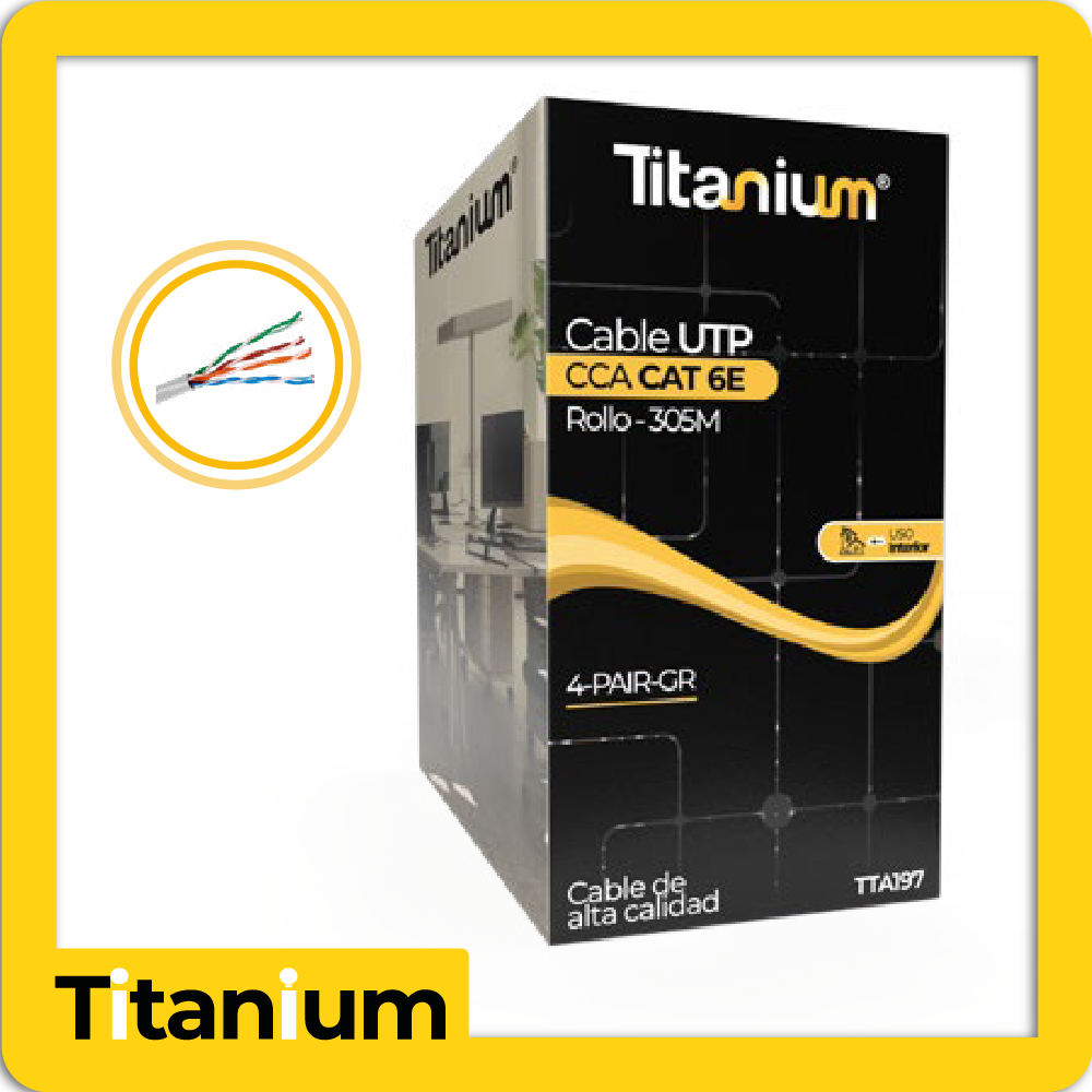 Cable utp titanium cca cat 6 interior 305m