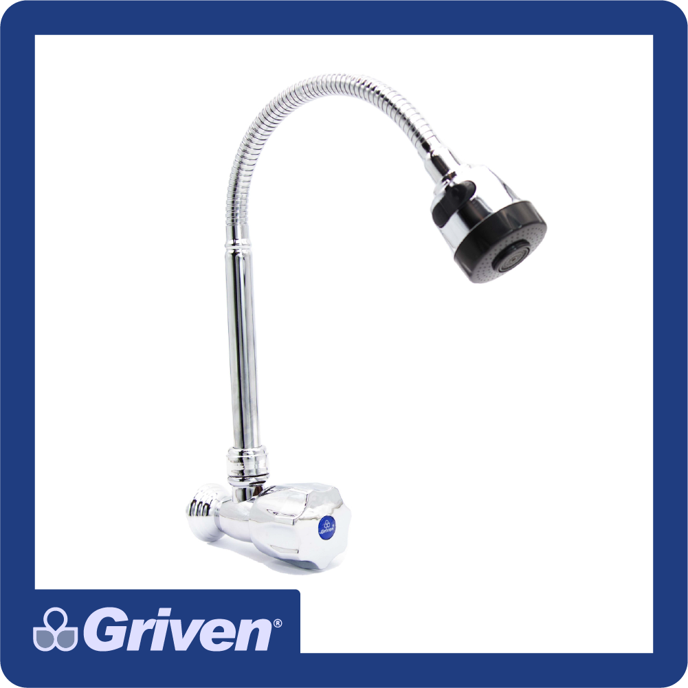 Griferia p/lavaplatos monocontrol prisma cromo 1/4'' push