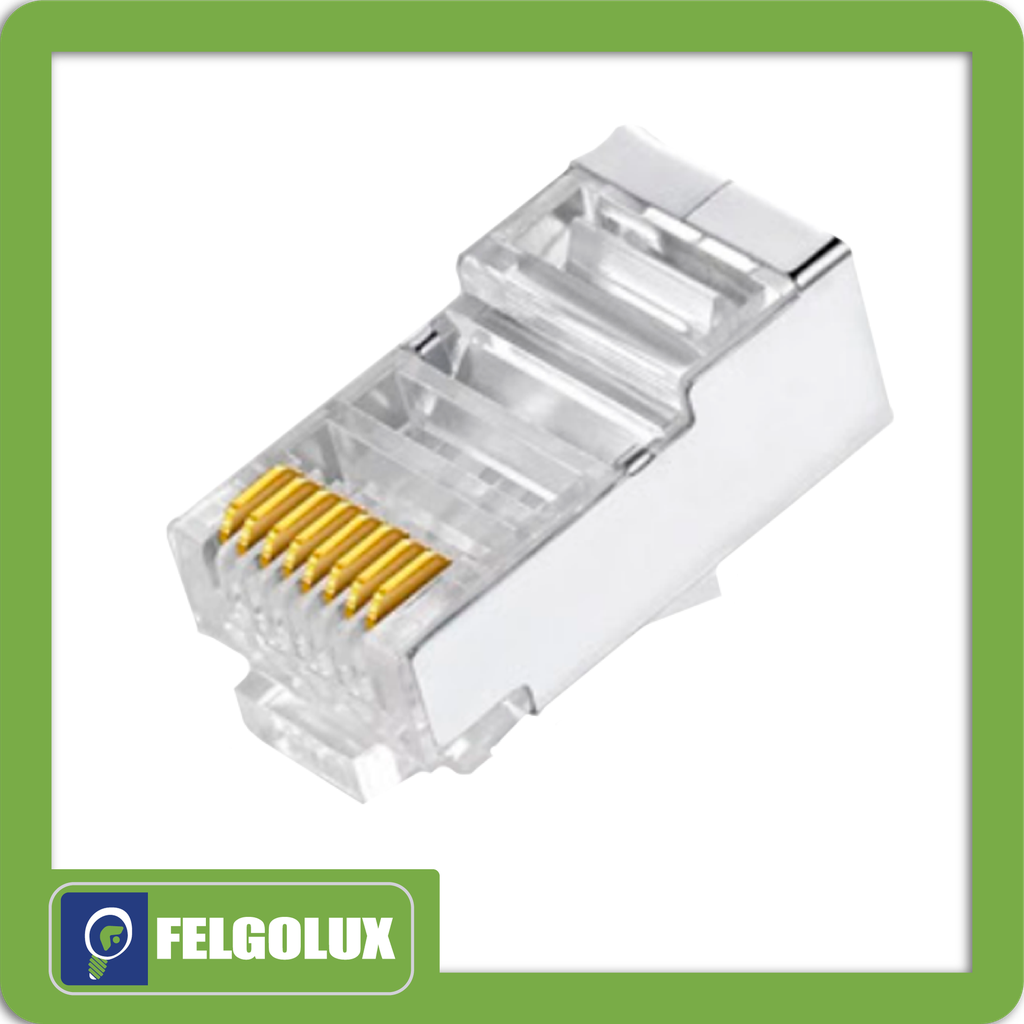 Conector plug rj45 categoria 6 utp