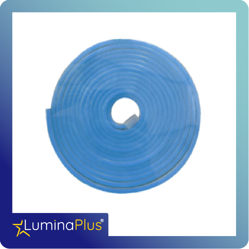 Cinta led neon flex luminaplus 12v rollo x5m azul