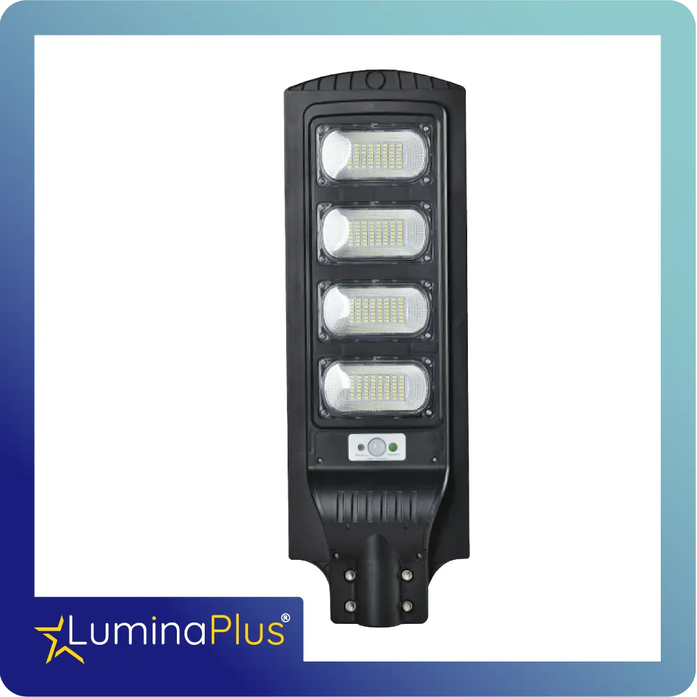 Luminaria solar led alumbrado publico 200w 6500k panel/integrado