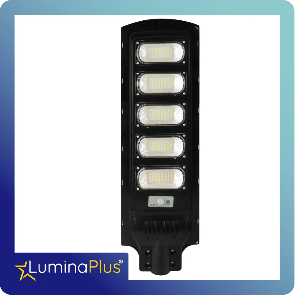 Luminaria solar led alumbrado publico 300w 6500k panel/integrado