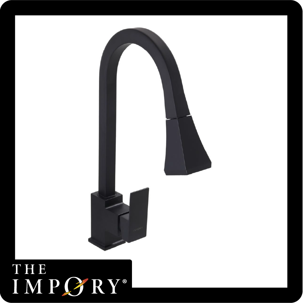 Llave extraible monocontrol negra campana de lujo cuadrada (JG-88)