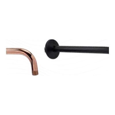 Tubo ducha 40cm negro mate