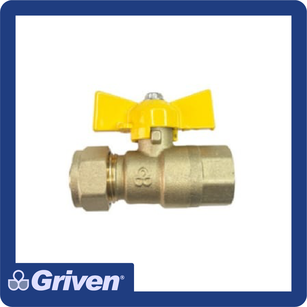 Valvula de gas bola hembra 1/2"F x s16mm