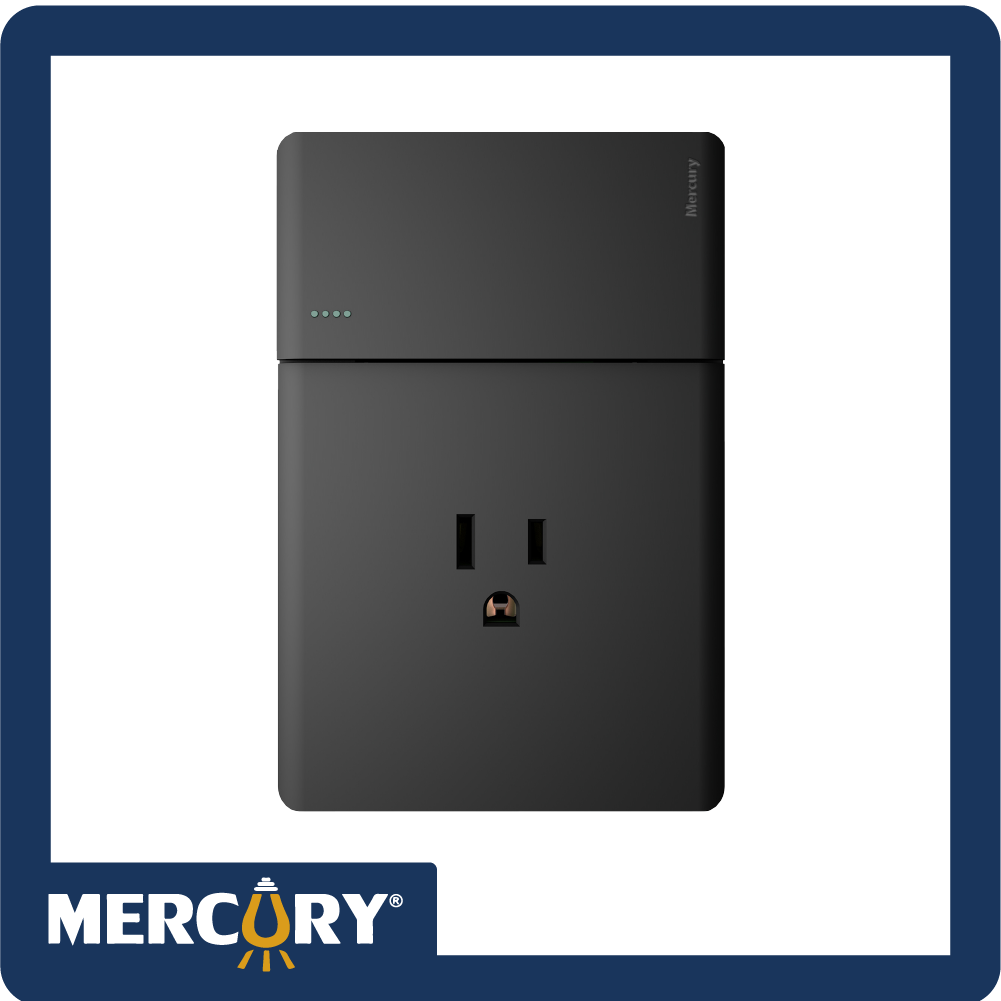 Toma + interruptor mercury l/infinity black