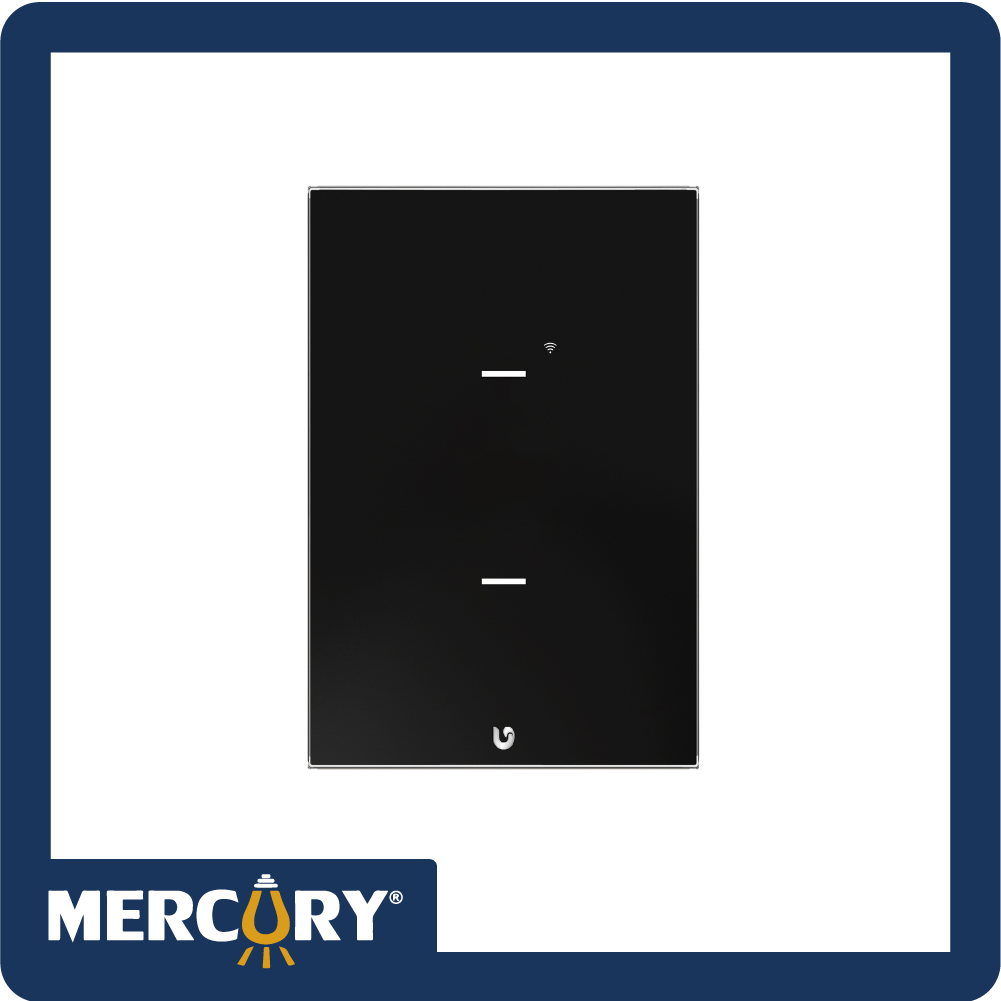 [TIC54] Interruptor doble smart home touch black wifi gen2