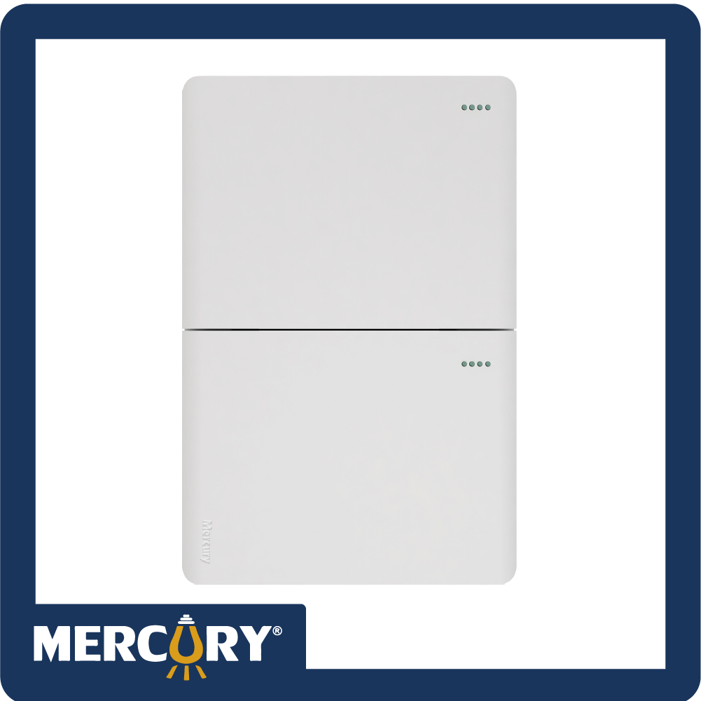 [ETI257] Interruptor doble conmutable mercury l/infinity white